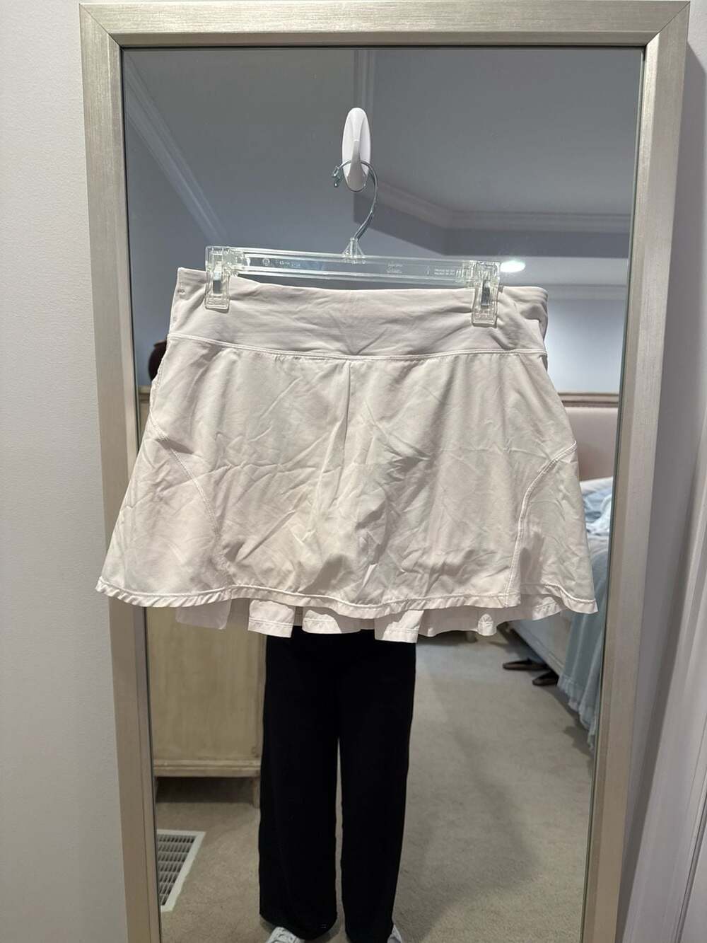Lululemon Pace Setter Skirt White Ruffle Back Tennis Skort Size 8